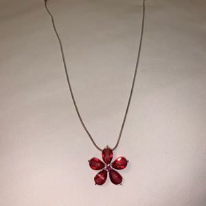 Pink flower necklace